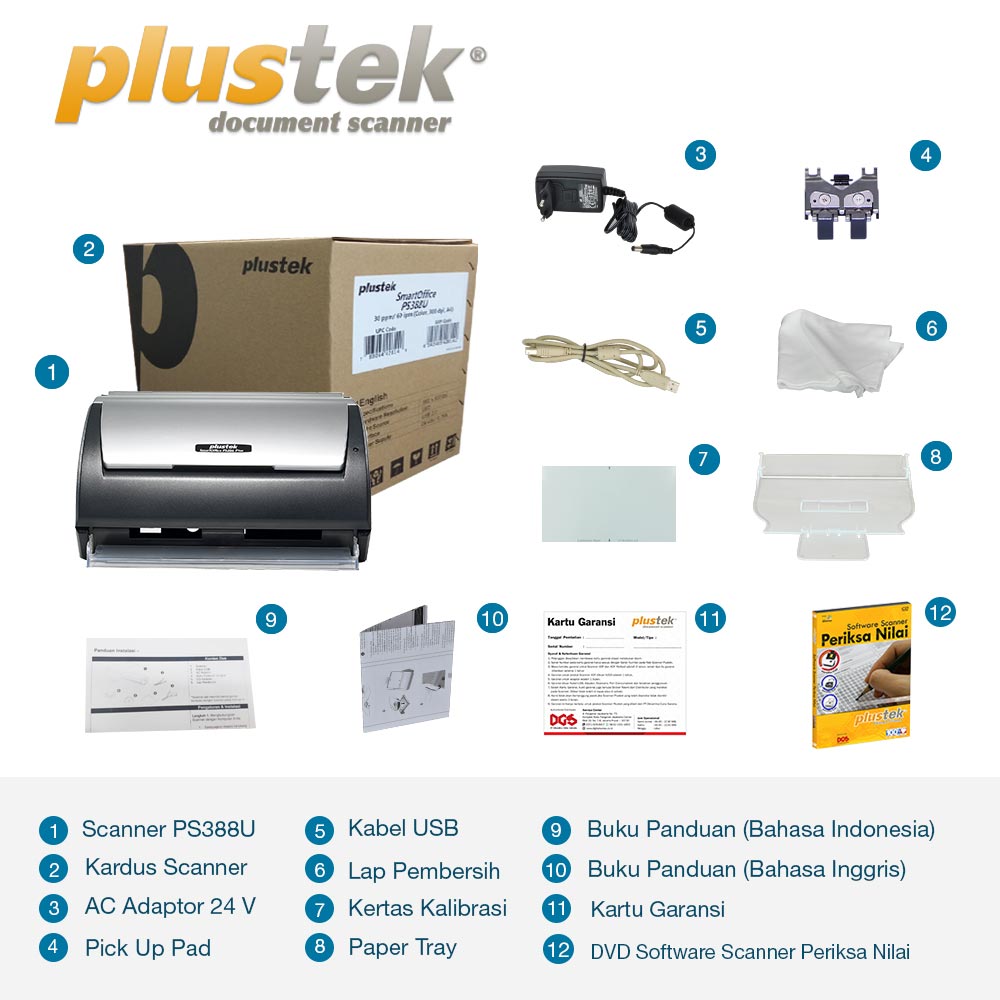 Plustek Scanner Periksa Nilai LJK PS388U - Image 6